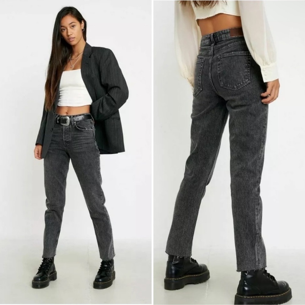 Urban Outfitters BGB Dillon Charcoal Black Relaxed Fit Jeans Size 27 - Picture 2 of 13